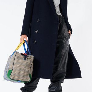 Tibi Giles Wool Coat - Navy - Brand New - Tags On